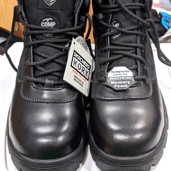 Skechers Work Tactical Comp Toe Non Metallic Men's Work Boots - Picture 1 of 11
